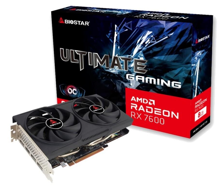 Biostar videokaart Rx7600 8gb GDDR6/va76s6rm81