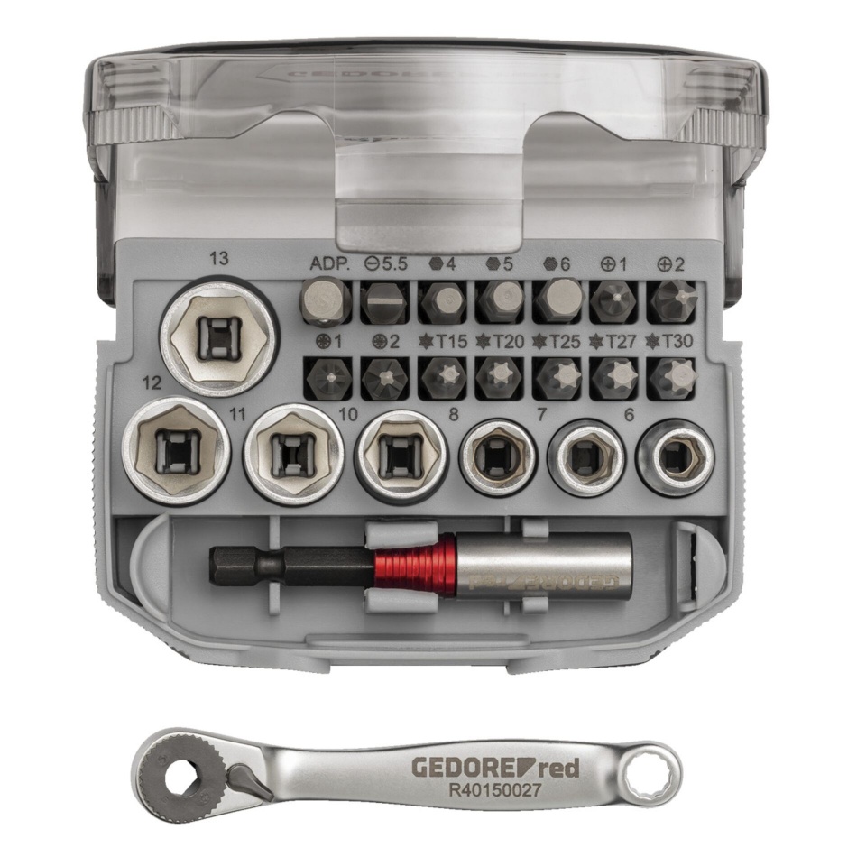 GEDORE punane Socket Set 1/4 23-osaline