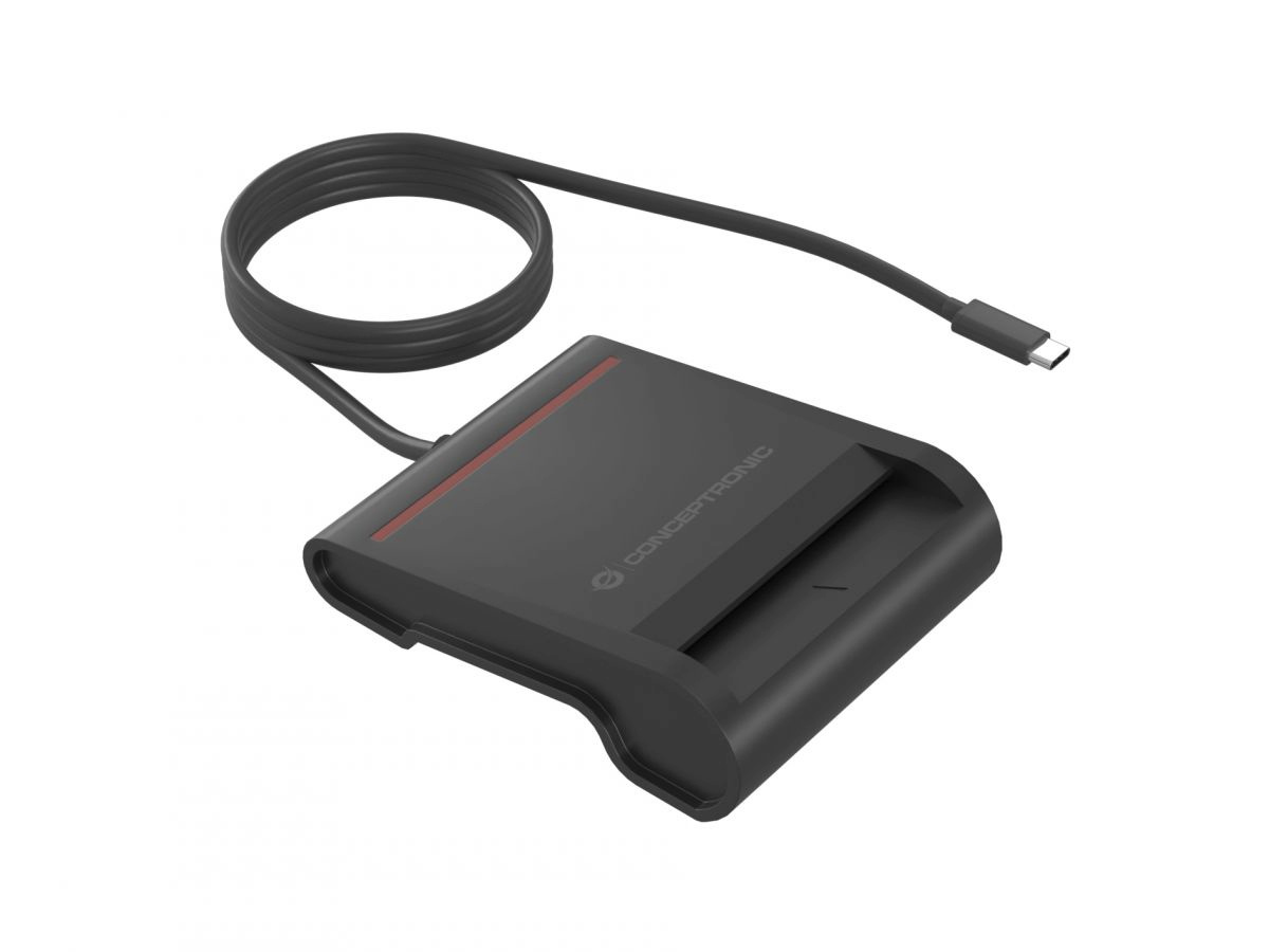 Conceptronic mälukaardilugeja Smart ID Card Reader USB-C SCR01BC must