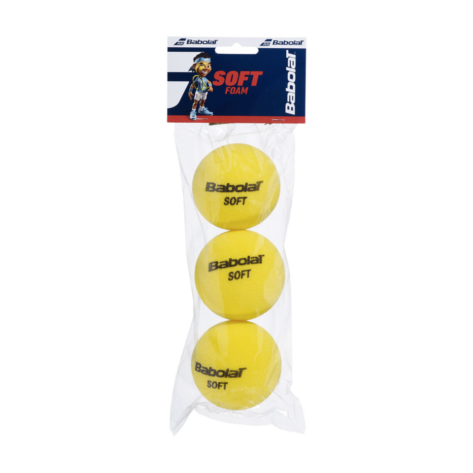 Babolat Pehmed tennisepallid Soft Foam 7cm 3tk pakendis kollane