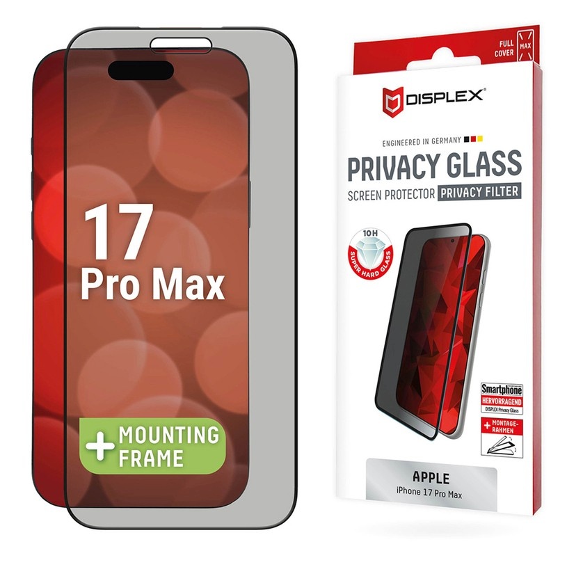 Displex kaitseklaas Apple iPhone 17 Pro Max Full Cover 3D Privacy Glass By must