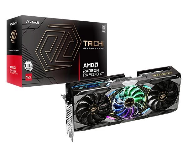 Asrock videokaart AMD radeon RX 9070 XT 16GB GDDR6 256bit pci Express X16 5.0 acTive rx9070xttc16go