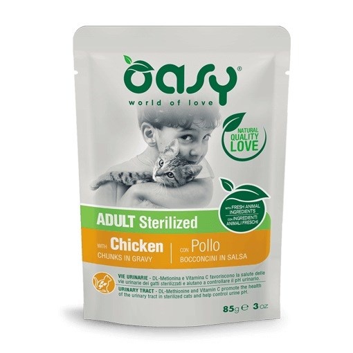 Oasy kassitoit Chunks in Gravy Sterilized Chicken, 85g