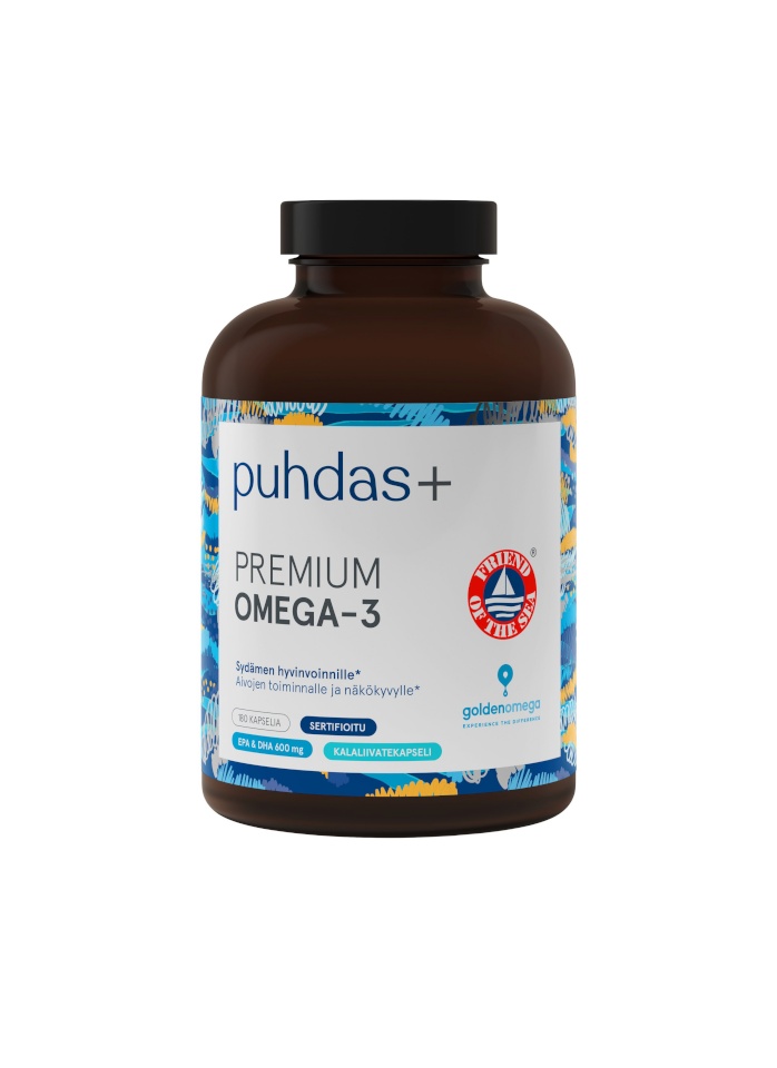 Pure+ toidulisand Premium Omega-3, 180tk