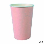 Algon klaaside komplekt Ühekordne Papp roosa 20tk 220ml (20tk)