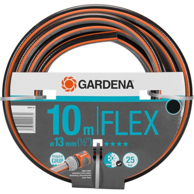 Gardena voolik Comfort Flex Hose, 13mm (1/2"), 10m, must/oranž