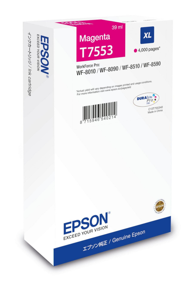 Epson tindikassett Epson T7553 magenta Xl T7553