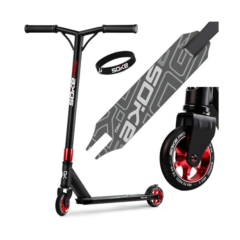 SOKE Trikitõukeratas PRO, must-punane-hall