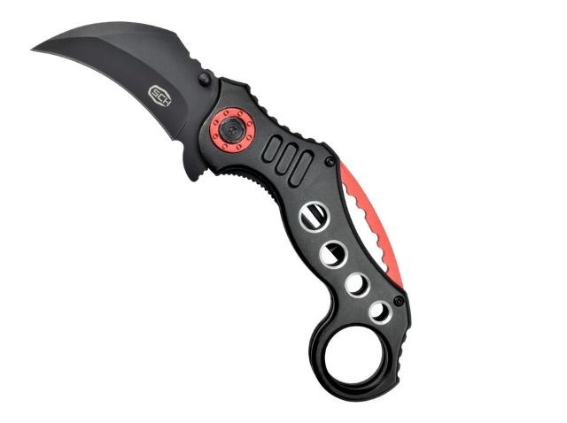 SCK Steel Claw Knives Karambit K29 knife, must and punane