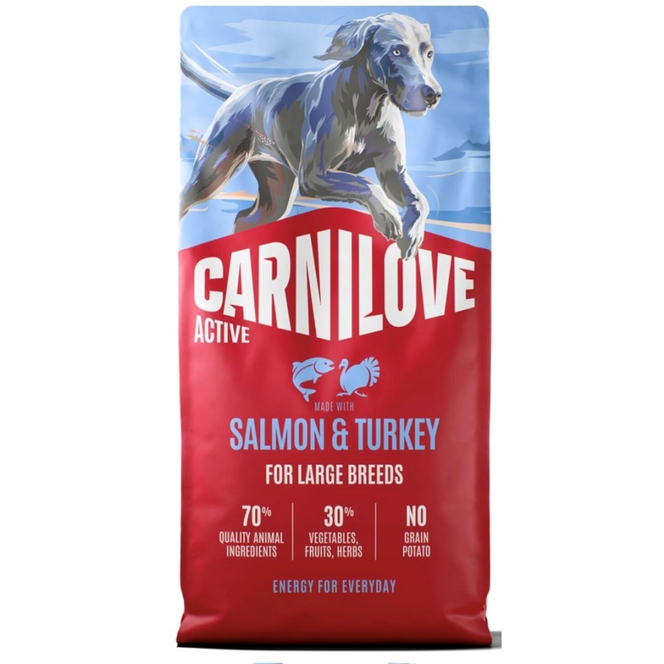 Carnilove kuivtoit koerale Active Dog Adult Large Salmon & Turkey, 12kg