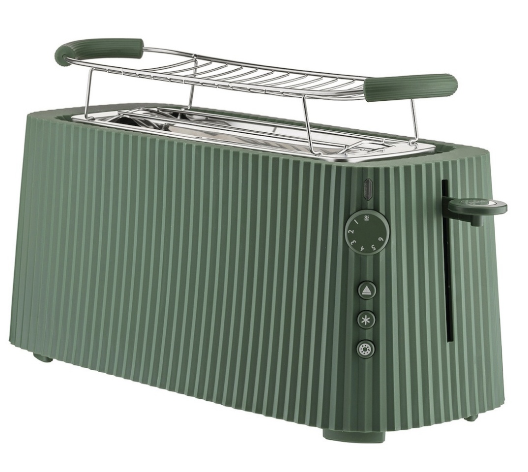 Alessi röster MDL15GR XL Plisse Toaster, roheline