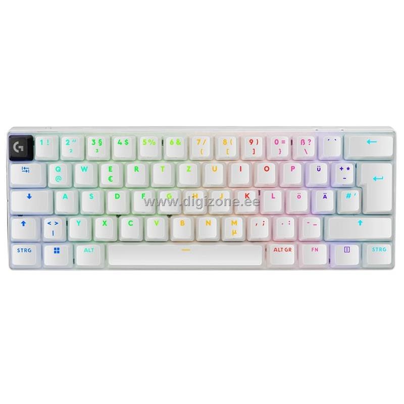 Logitech klaviatuur Pro X 60 Tactile US (W), valge