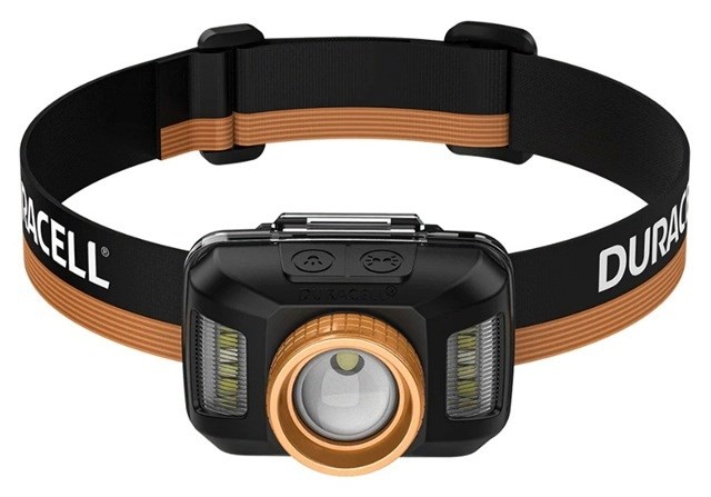 Duracell pealamp DH400 Headlamp, must/oranž
