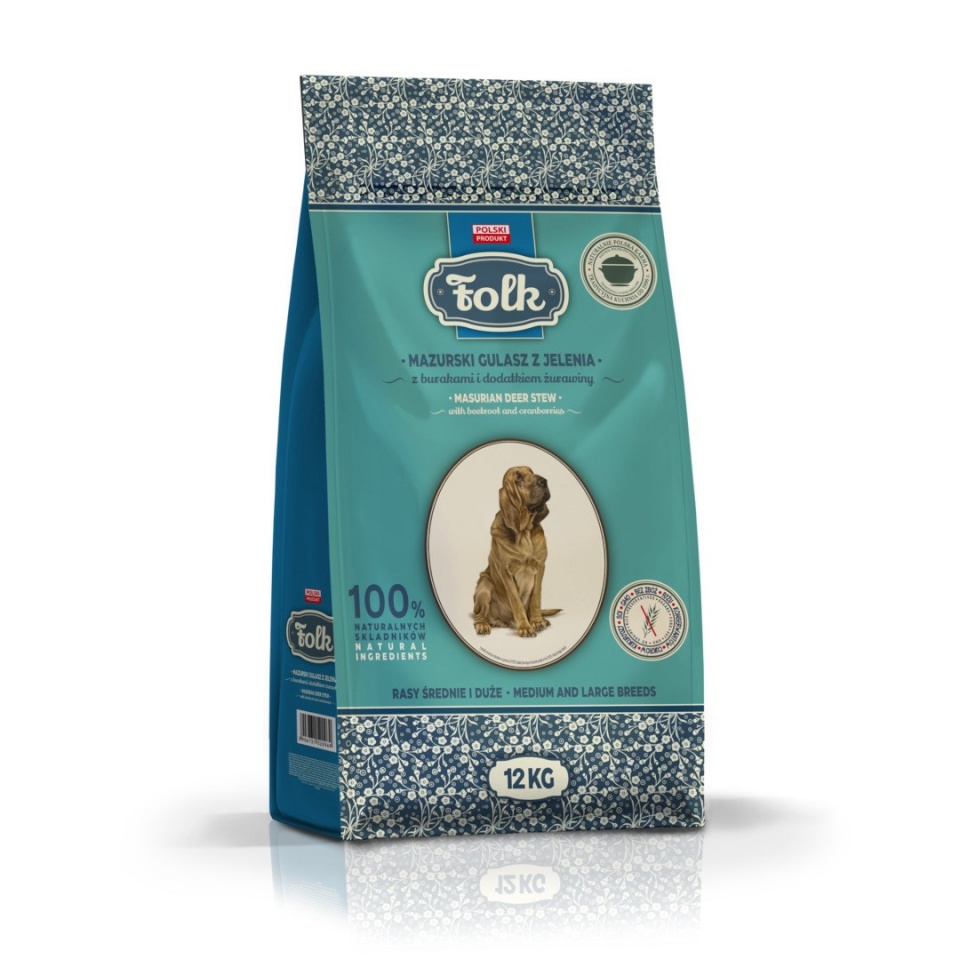 Folk kuivtoit koerale Medium and Large Breeds Traditional Masurian Venison Stew with Beets and Cranberries, 12kg