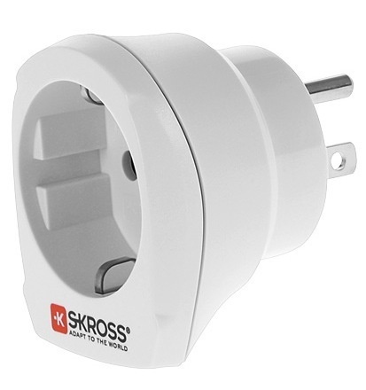 SKROSS reisiadapter, EUR -> USA, maandatud