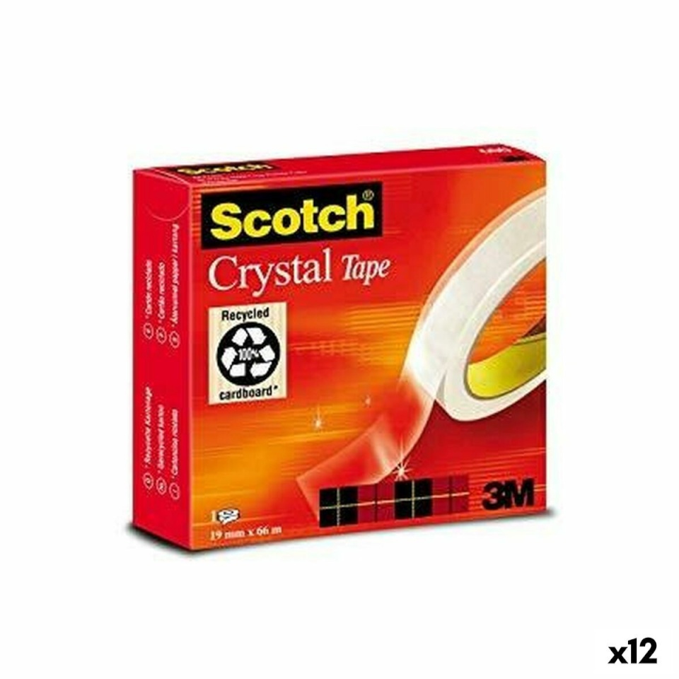 Scotch kleeplint Crystal läbipaistev 19 mmx66 m 12tk