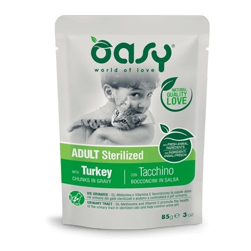 Oasy kassitoit Chunks in Gravy Sterilized Turkey, 85g