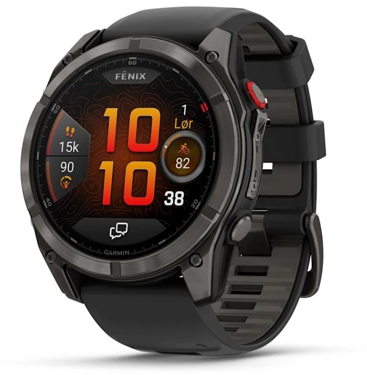 Garmin pulsikell fēnix 8 Pro 3.56cm (1.4") AMOLED 51mm Digital 454x454px Touchscreen Black, Grey, Titanium Wi-Fi GPS (satellite)