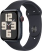 Apple Watch SE (2023) GPS + Cellular 44mm Midnight Aluminum Case with Midnight Sport Band, M/L 