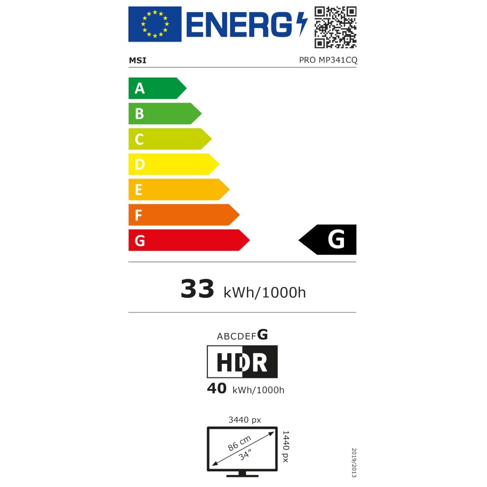 MSI monitor PRO MP341CQDE