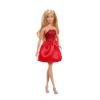Mattel Rubinrote Barbie-Party-Modepuppe zum 80. Jubiläum in einem roten Kleid (mit Zubehörteilen)