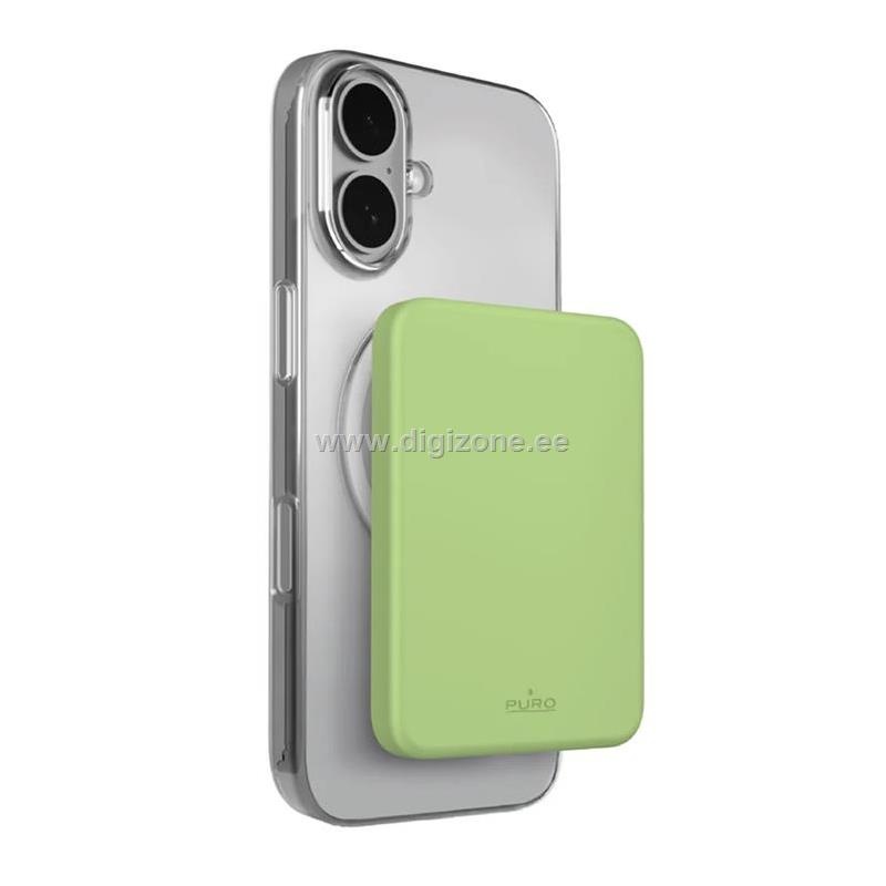 Puro akupank Mini Pwer Mag, 4200 mAh, roheline