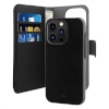 Puro Wallet Detachable MagSafe 2-in-1 PU Leather Case with Flap and Wallet for iPhone 14 Pro Max - Black