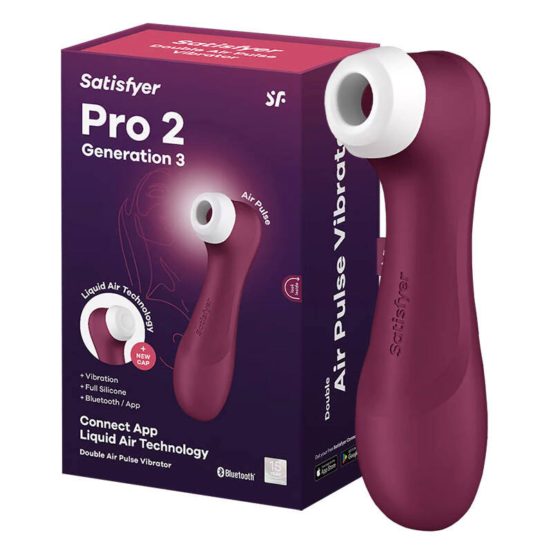 Satisfyer vibraator Pro 2 Generation 3 Clitoral Massager with App, punane