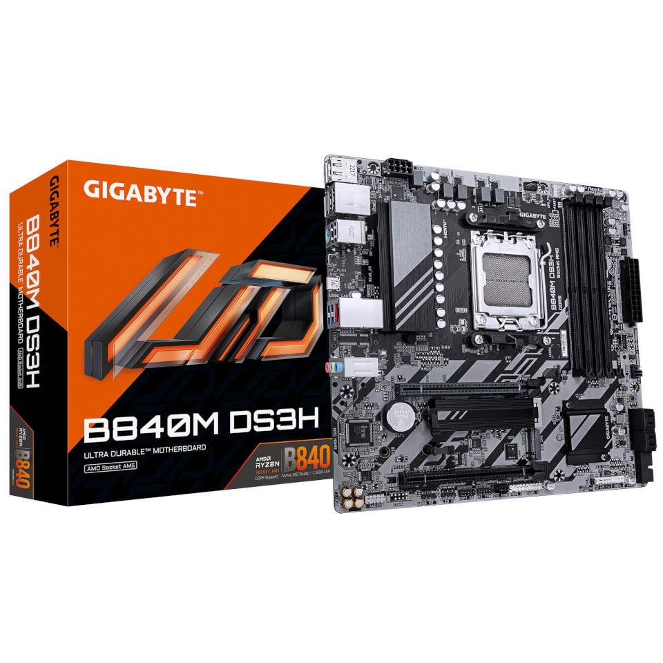 Gigabyte emaplaat B840M DS3H (B840,AM5,mATX,DDR5)