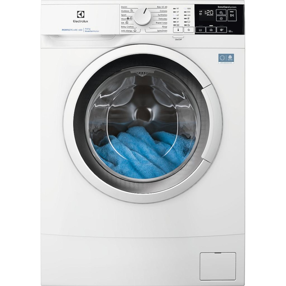 Electrolux pesumasin EWS6426WE Series 600 SensiCare Washing Machine, 6kg, 1200 p/min, valge