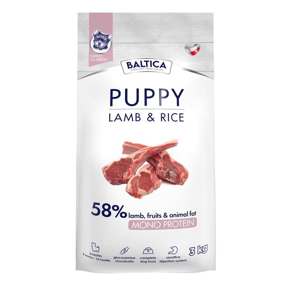 Baltica kuivtoit koerale Nutraceutic Puppy Lamb with Rice Mono, 3kg