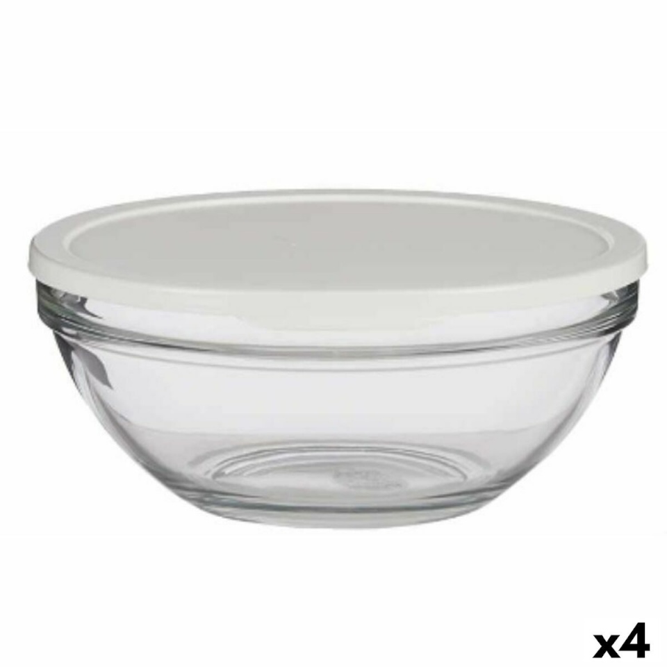 Pasabahce ümmargune lõunasöögi karp kaanega Chefs valge 2,5 L 23,7x10,1x23,7cm (4tk)