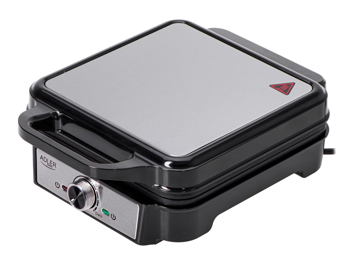 Adler vahvliküpsetaja AD 3083 Waffle Maker, 1800 W, hõbedane/must