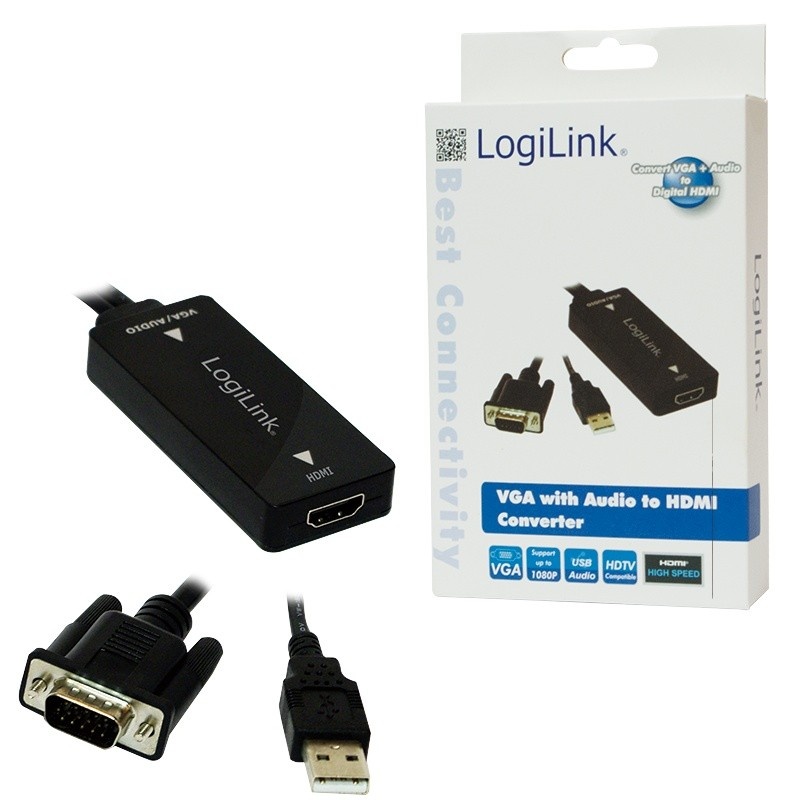 LogiLink adapter VGA with Audio to HDMI Converter