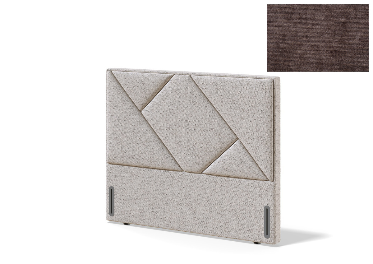 Sleepwell voodiots RED/BLACK GEOMETRY, 161x12.5x131cm, BOLSHOI pruun