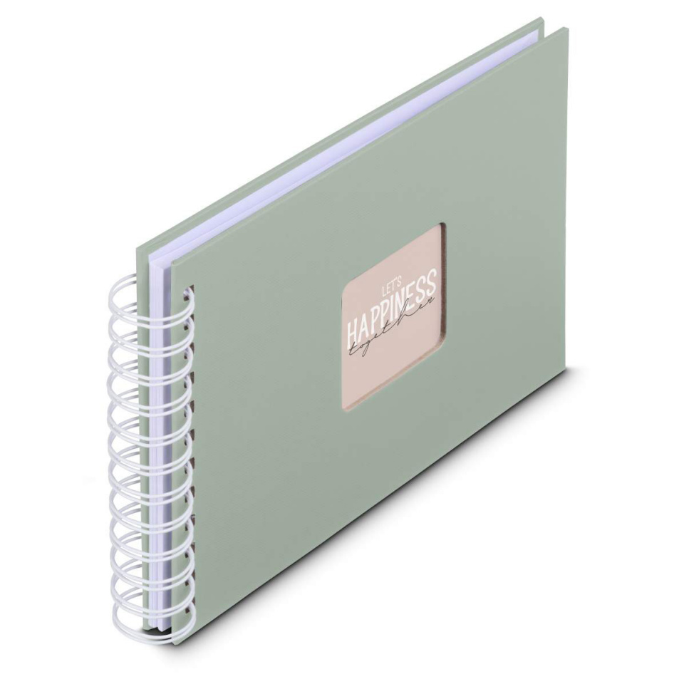 Hama fotoalbum Fine Art 24x17 cm salvei, 50 valged leheküljed spiraalalbum