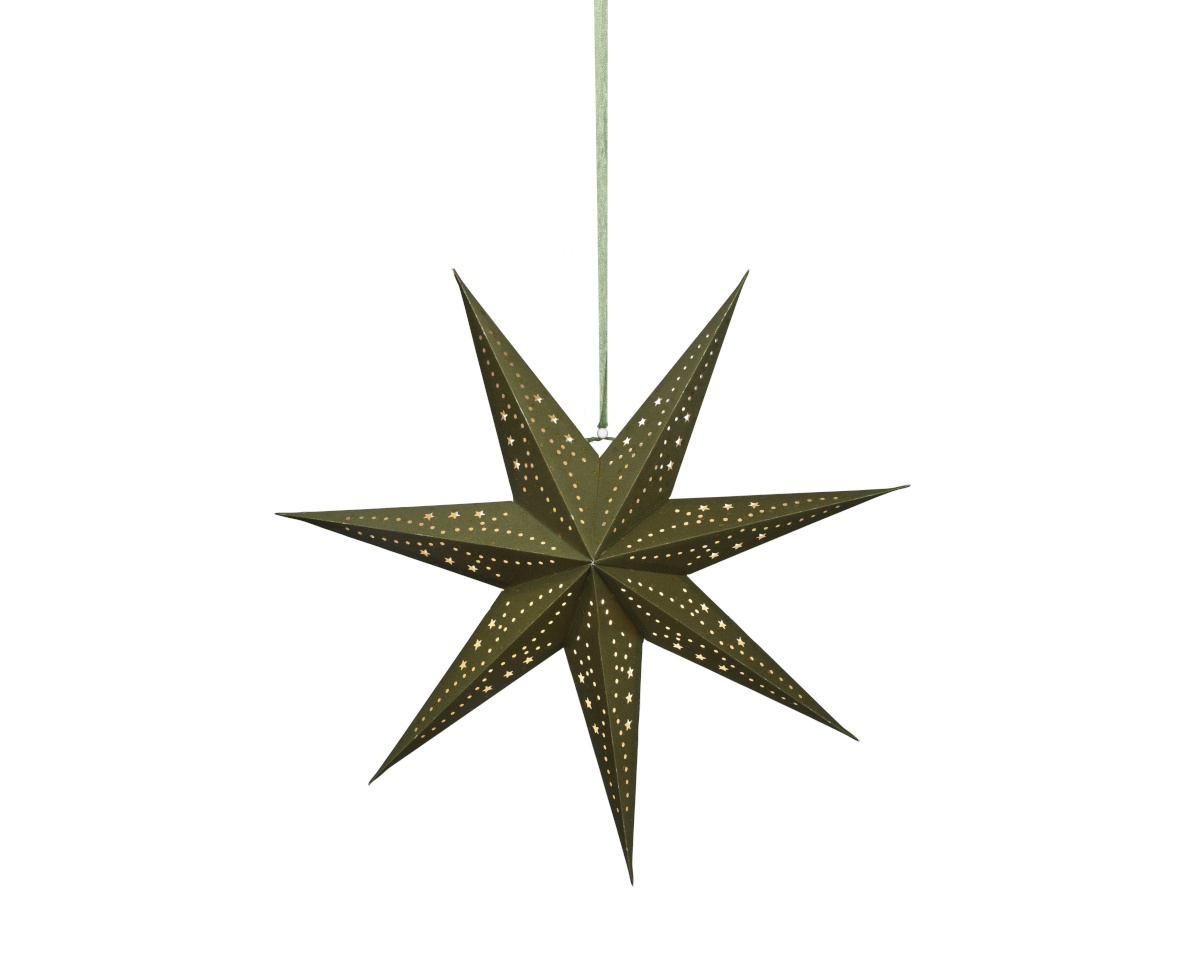 Lumineo jõuludekoratsioon LED Decorative Star with Light, 58cm, roheline