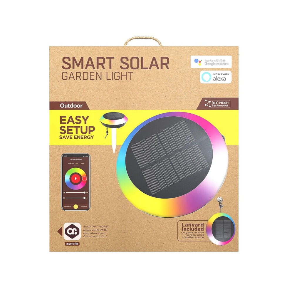 Muvit Päikeselamp MIOSGL001 G 1,5 W valge Mitmevärviline E27 IP65 RGB (2700 K) (6500 K)