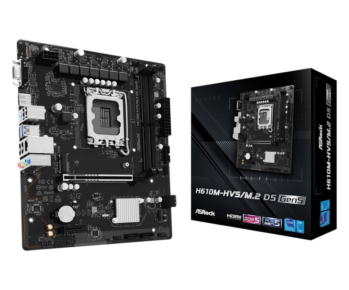 ASRock emaplaat H610M-HVS/M.2 D5 GEN5 LGA1700, DDR5, mAT
