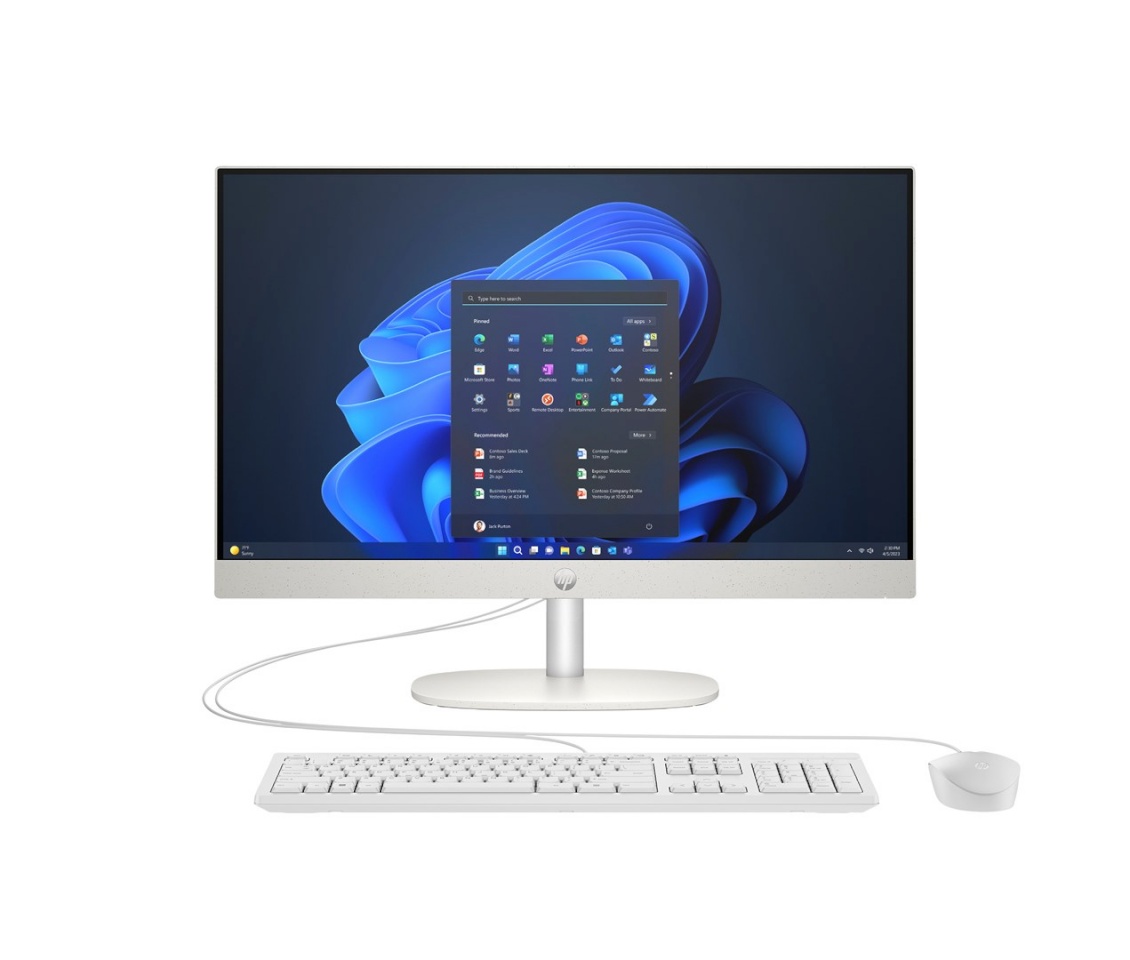 HP lauaarvuti ProOne 240 G10 AIO Ultra 5 125U 23.8"FullHD 250nits IPS AG 16GB DDR5 5600 SSD512 Intel UHD Cam5MP+IR W11Pro valge 3Y OnSite