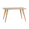 H4Y Söögilaud HELENA 140x80xH74cm, lauaplaat: naturaalse tammespooniga MDF, viimistlus: lakitud, täistammepuidust jalad