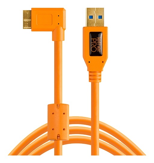 Tether Tools TetherPro USB 3.0 Micro-B Right Angle 4.6m/15 ORG