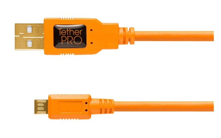 Tether Tools TetherPro USB 2.0 A Male to Micro B 5-pin oranž