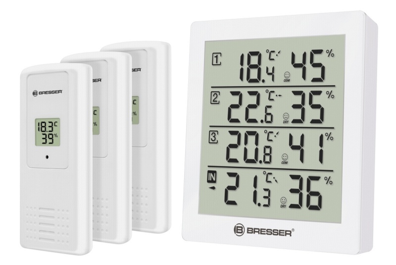 Bresser ilmajaam Temeo Hygro Quadro, valge
