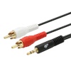 Tb helikaabel Cable 3,5mm MiniJack -2x RCA M/M 2,5m
