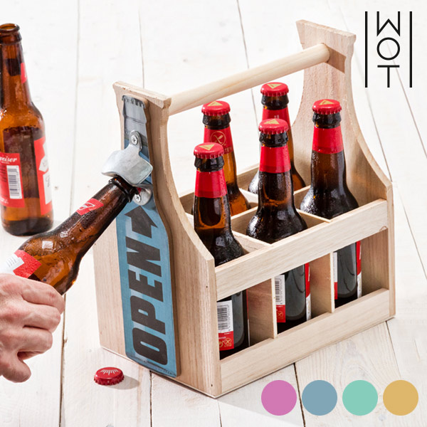 Wagon Trend Wagon Trend Integreeritud Avajaga Vintage Pudelihoidja, roosa