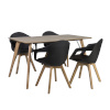 H4Y Söögilauakomplekt HELENA 4-tooliga (37035) lauaplaat: naturaalse tammespooniga MDF, viimistlus: lakitud