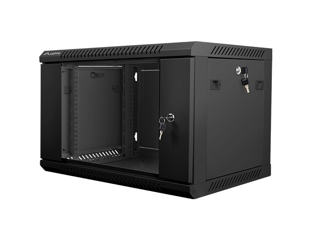 Lanberg wall-mounted rack 19" demounted flat pack 6U/600x450mm black