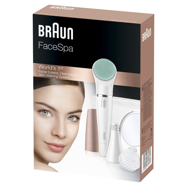 Braun näoepilaatori komplekt SE851V FaceSpa Facial Epilator Set, valge/kuldne