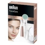 Braun näoepilaator FaceSpa SE851v + puhastushari + masseerija, kotike + valgustusega peegel